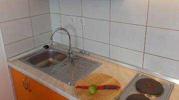 Apartment (A1) | Private kitchen | Fridge, stovetop, espresso maker, electric kettle