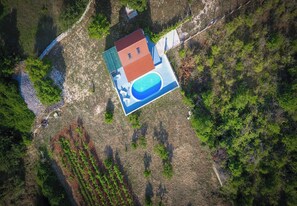 Aerial view - House Baras Garden (Supetar)