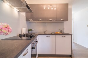 Apartment (A1) | Private kitchen | Fridge, oven, stovetop, dishwasher - Apartments Sandra (Obrovac)