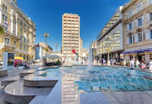 Byutsikt fra overnattingsstedet