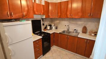 Apartment (A1) | Private kitchen | Fridge, oven, stovetop, espresso maker