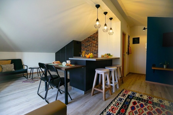 Apartment (A2) | Private kitchen | Espresso maker, fridge, microwave, stovetop