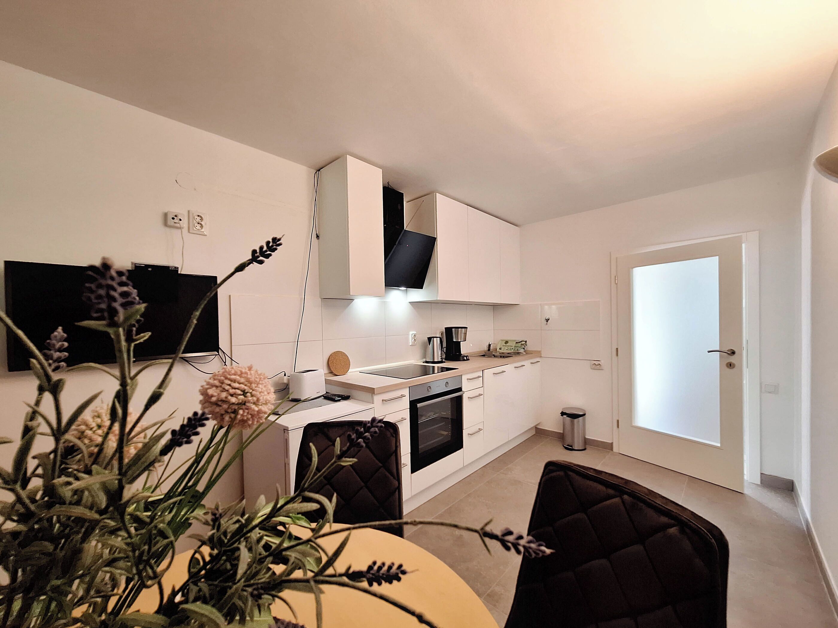 Apartemen (A1) | Dapur pribadi | Lemari es, oven, kompor, dan mesin pencuci piring