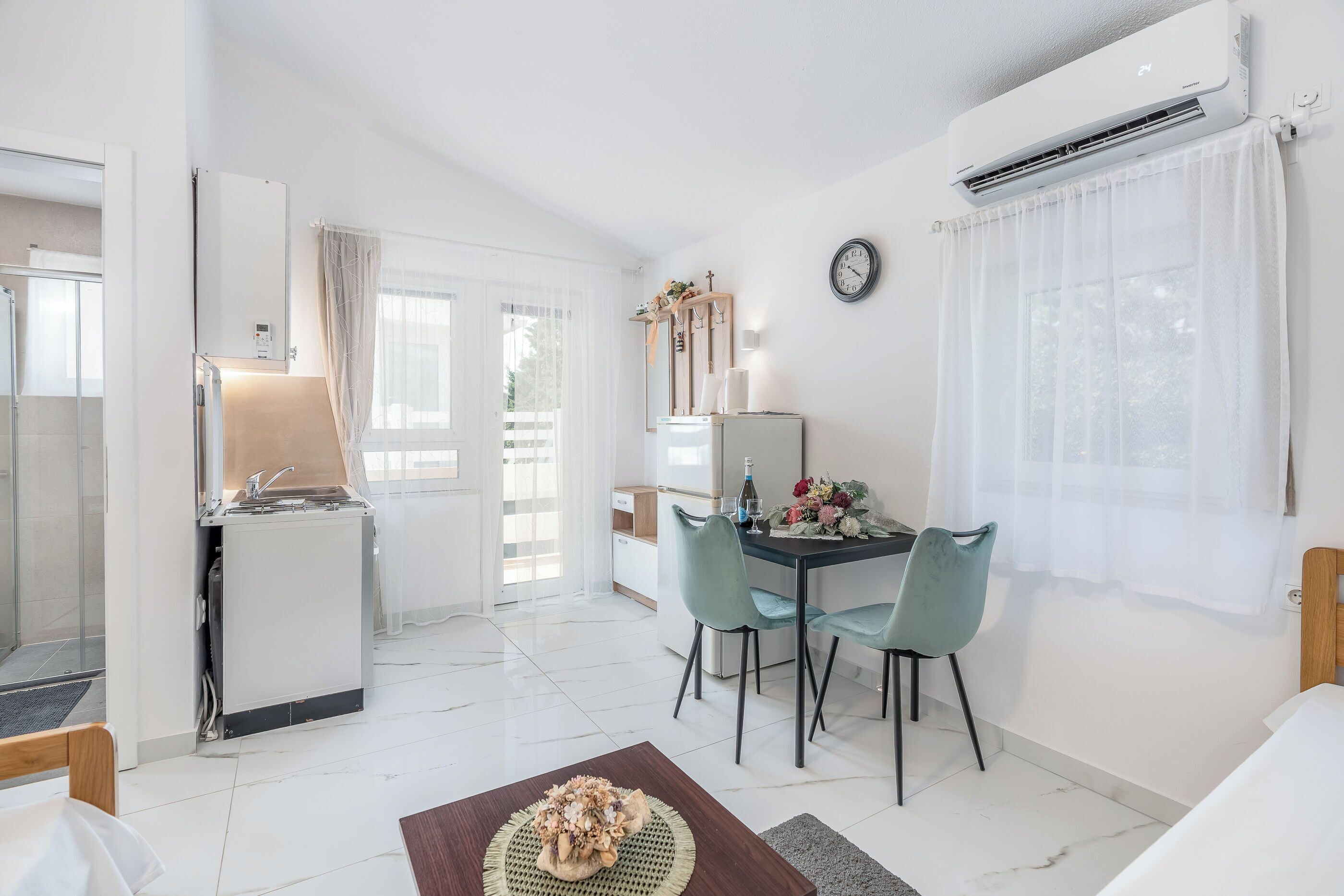 開放式客房 (A2) | 私人廚房 | 電冰箱、爐台、鍋具/餐盤/廚房用品