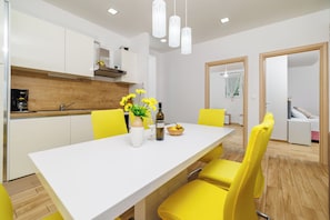 Apartment (A1) | Private kitchen | Fridge, stovetop, espresso maker, electric kettle - Apartments Jadro (Crikvenica)
