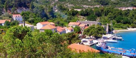 Vue sur la ville depuis lâhĂ©bergement