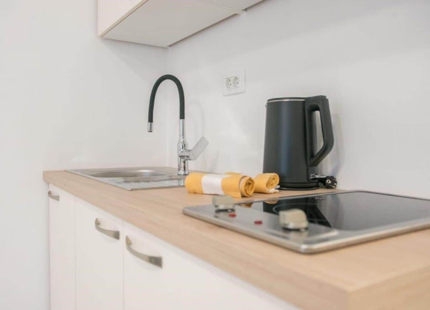 Appartement (A2) | Cuisine privée | Réfrigérateur, surface de cuisson, bouilloire électrique