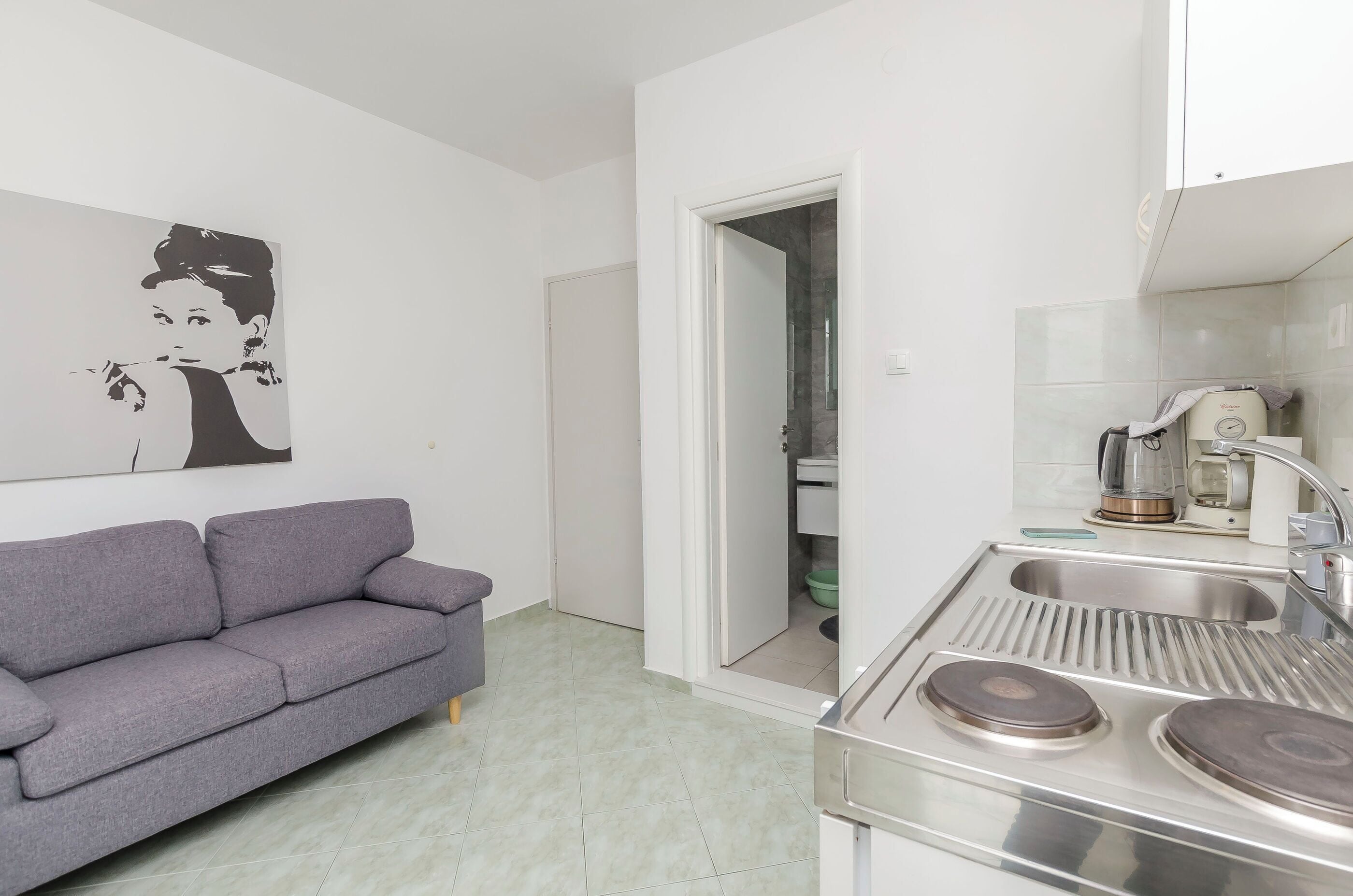 Apartment (A1) | Private kitchen | Fridge, stovetop, espresso maker, electric kettle