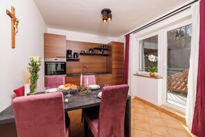 Apartment (A1) | Private kitchen | Fridge, oven, stovetop, dishwasher - Apartments Sofija (Fuzine)