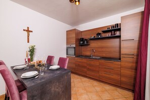 Apartment (A1) | Private kitchen | Fridge, oven, stovetop, dishwasher - Apartments Sofija (Fuzine)