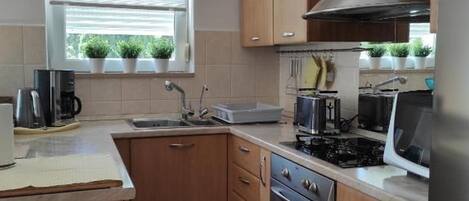 Appartamento (A1) | Cucina privata | Frigorifero, microonde, forno, piano cottura