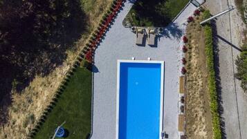 Outdoor pool, a heated pool