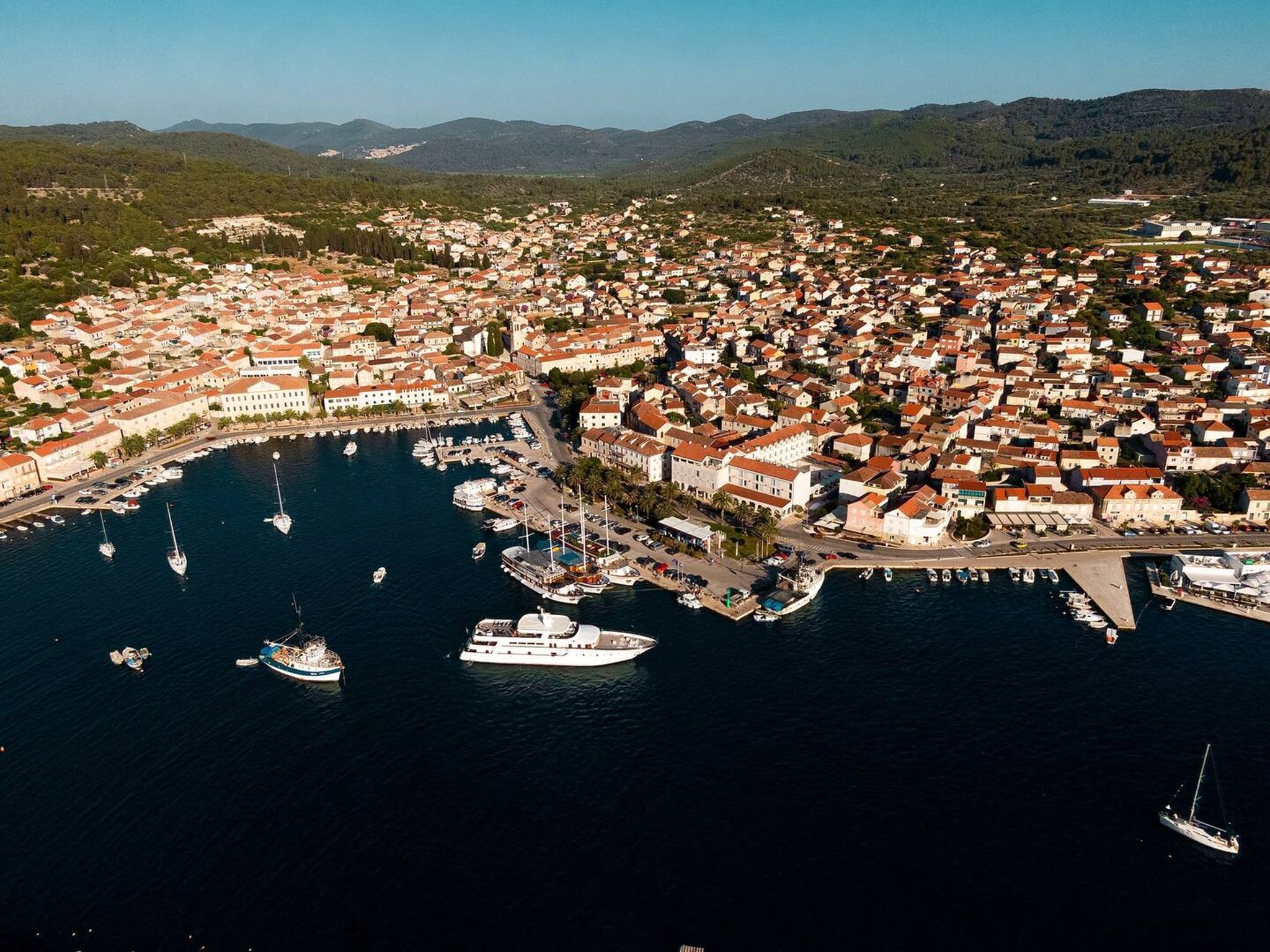 숙박 시설에서 보는 시내 전망