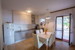 Appartamento (A1) | Cucina privata | Frigorifero, bollitore elettrico