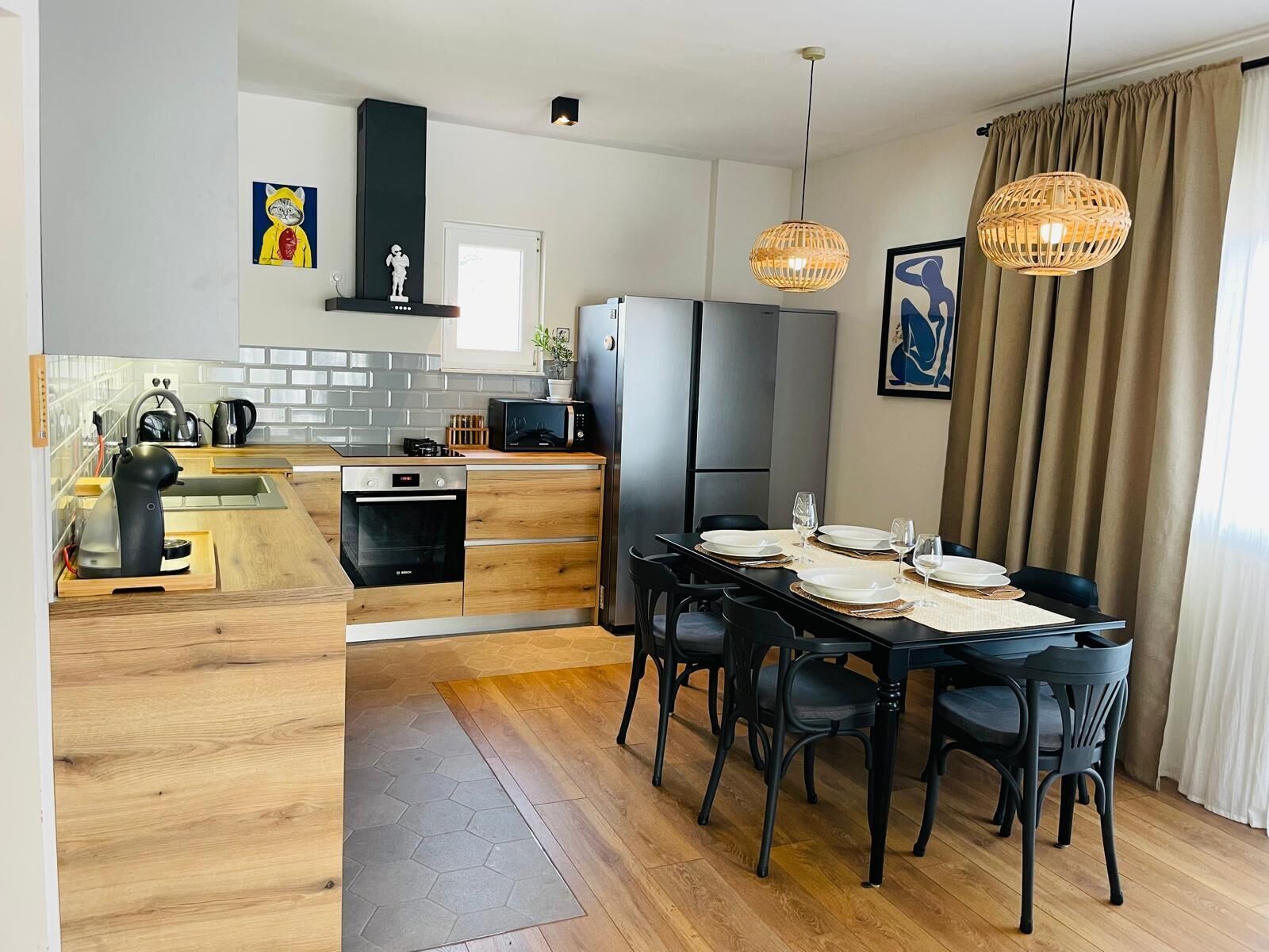 Apartment (A1) | Private kitchen | Oven, electric kettle