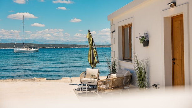 Apartment (A1) | Terrace/patio - Apartments Beachfront Pebble (Pasman)