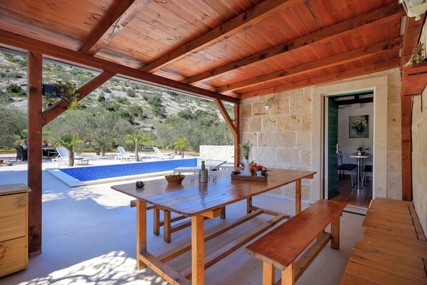 House | Terrace/patio - House Irena (Postira)