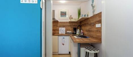 Rom (S1) | Eget kjøkken | Kjøleskap, kokeplater og vannkoker