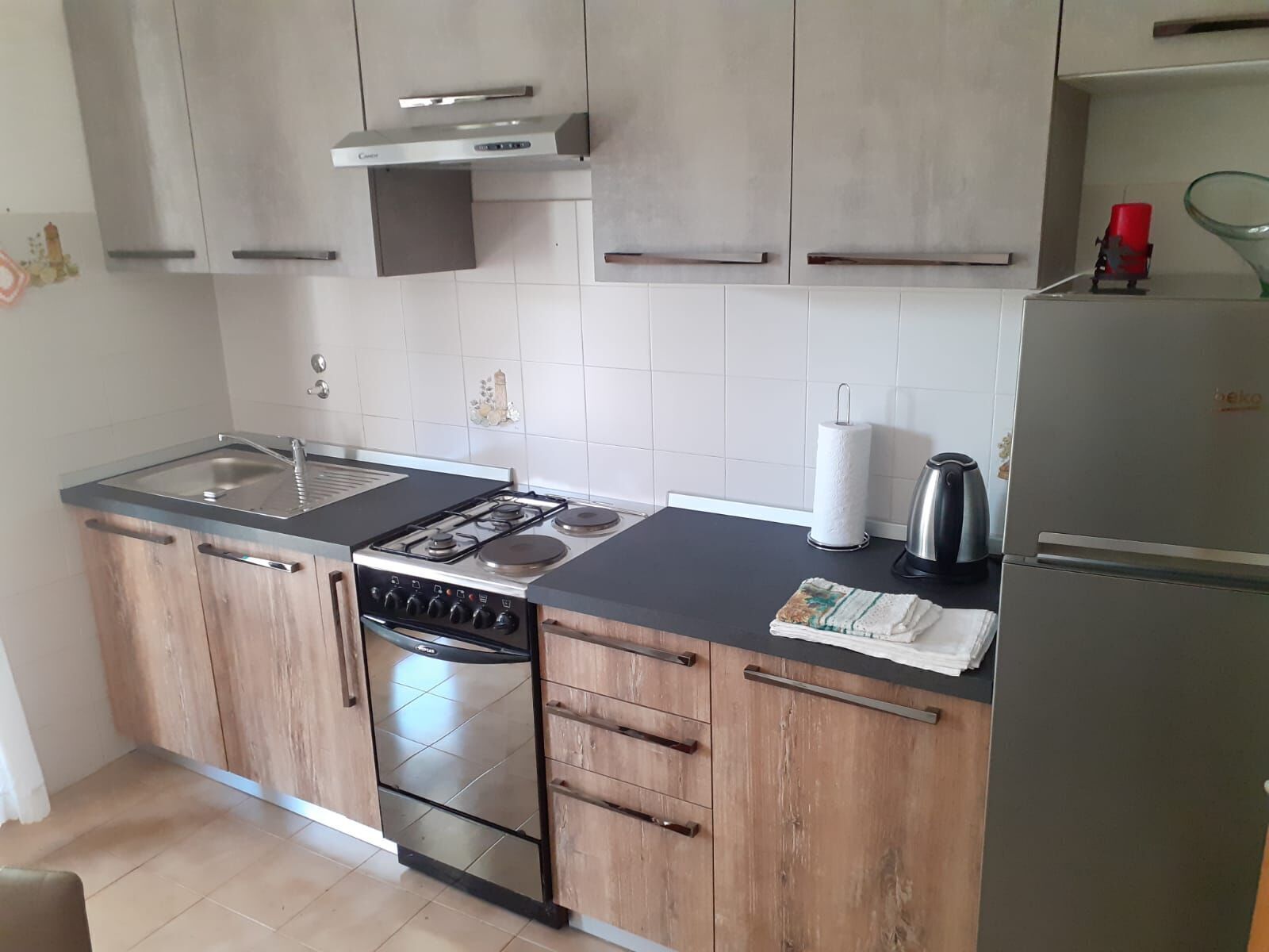Apartment (A1) | Eigene Küche | Espressomaschine, Kühlschrank, Ofen, Herdplatte