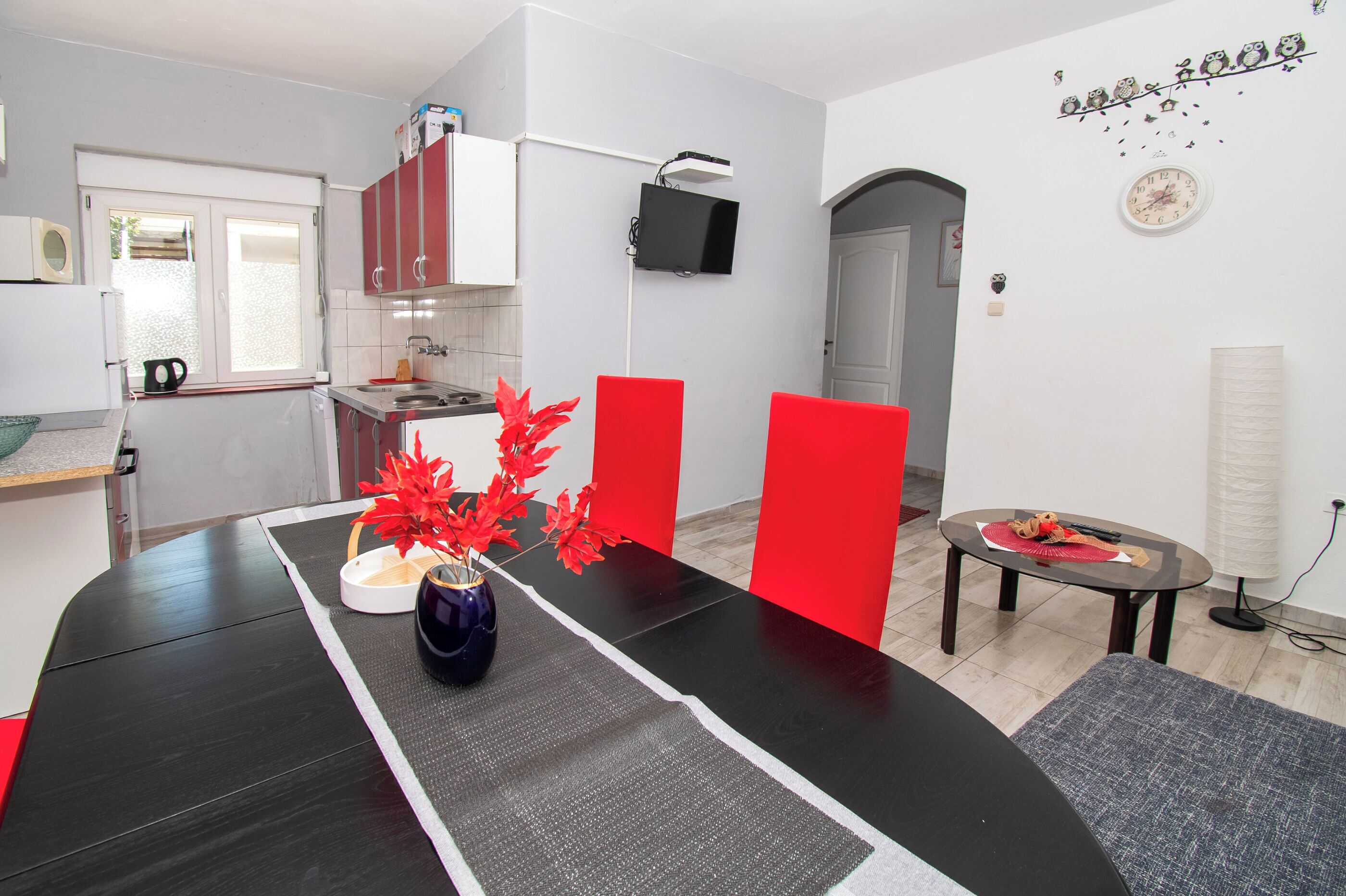 Apartment (A1) | Private kitchen | Fridge, microwave, stovetop, espresso maker