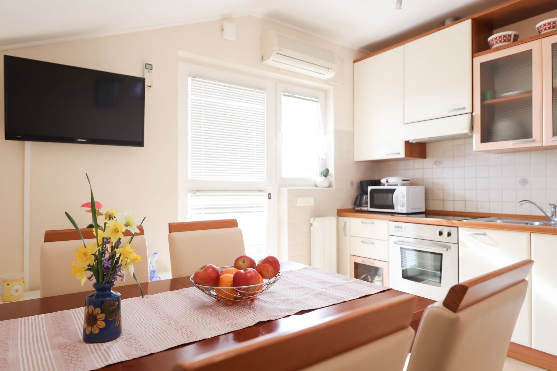 Apartment (A2) | Private kitchen | Espresso maker, fridge, microwave, oven