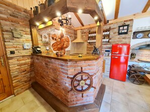 House | Private kitchen | Fridge, microwave, oven, stovetop - House Rustic Heaven (Novi Vinodolski)