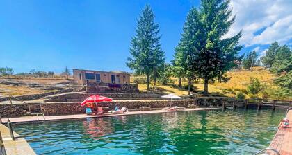 Mountain chalet with private toboggan run! It seems like a dream, but it's real!