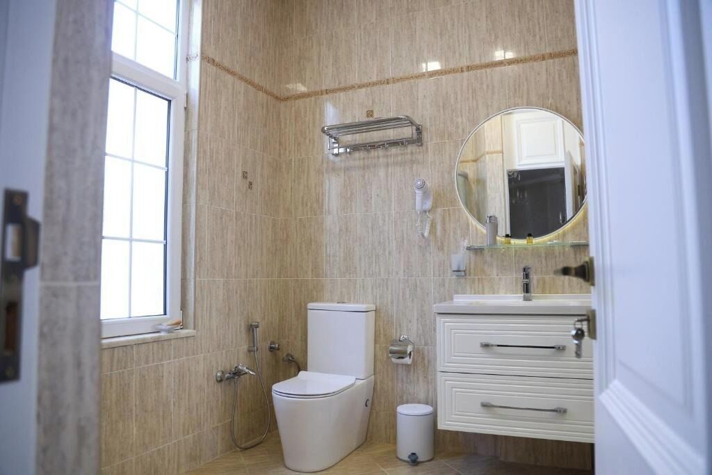 Free toiletries, hair dryer, slippers, towels