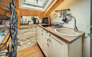 Studio (A1) | Private kitchen | Fridge, stovetop, espresso maker, electric kettle - Apartment Gorgeous Historic Home (Split)