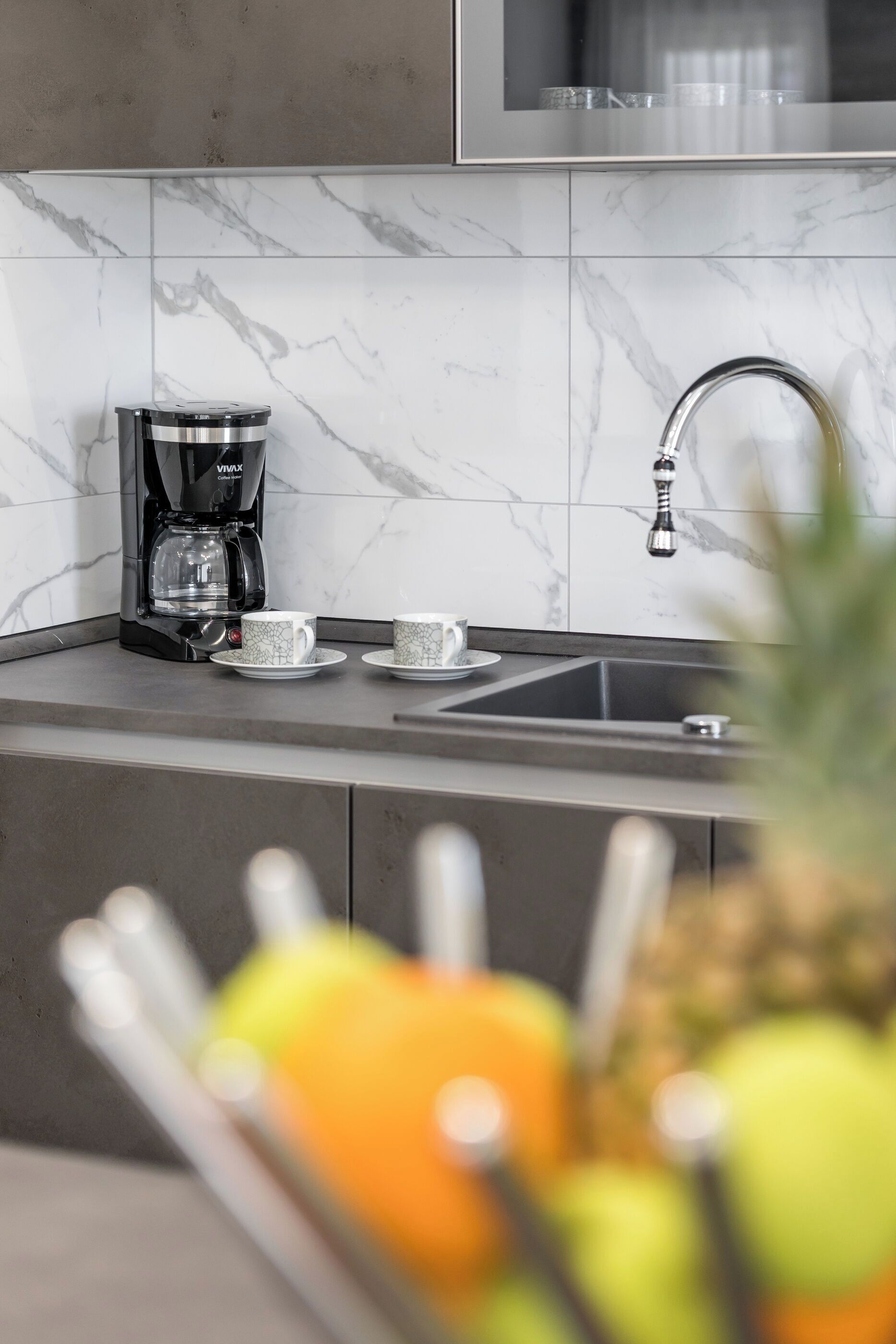 Appartement (A1) | Cuisine privée | Réfrigérateur, four à micro-ondes, un four, surface de cuisson