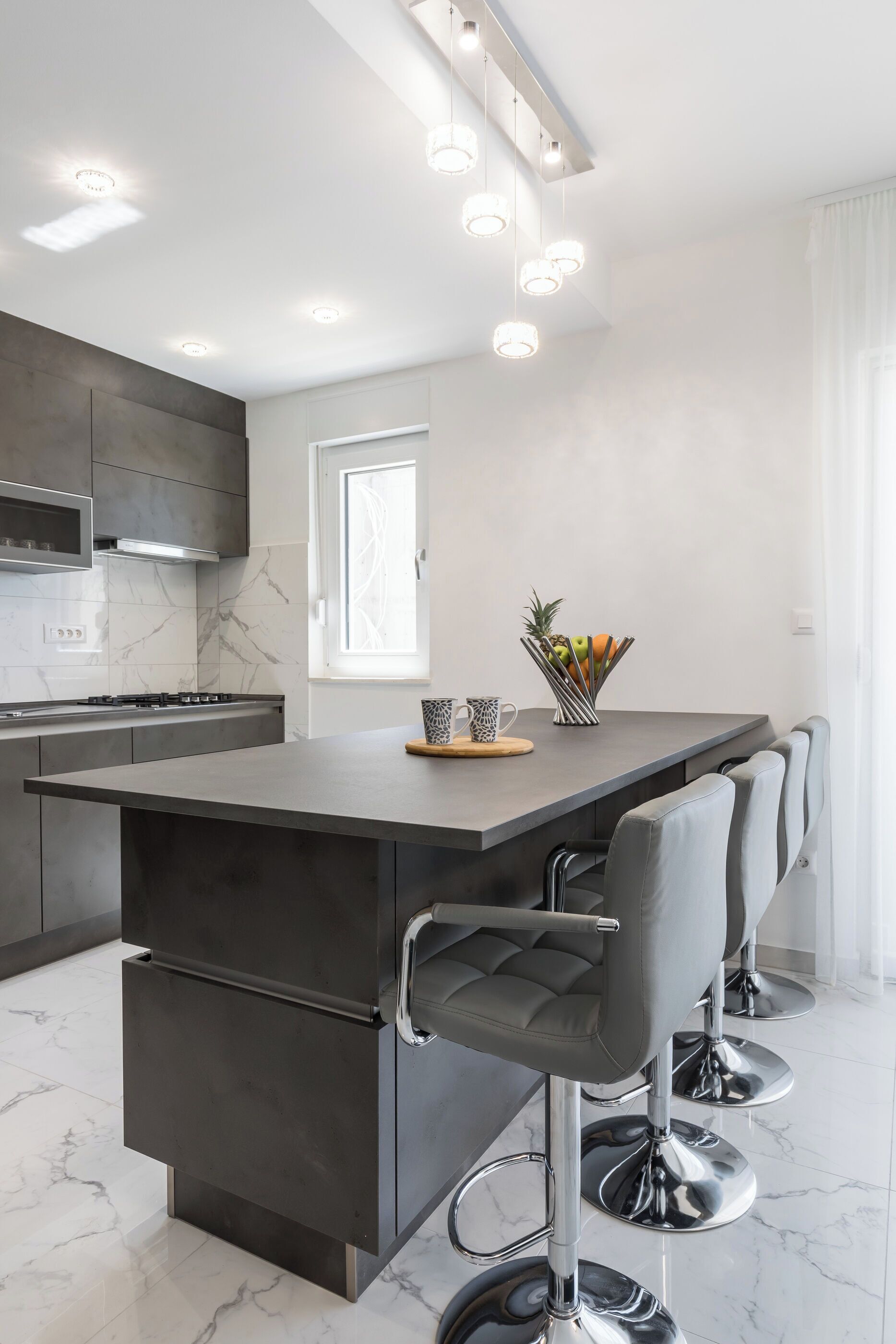 Apartment (A1) | Private kitchen | Fridge, microwave, oven, stovetop