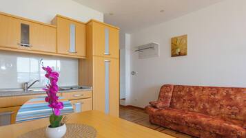 Studio (A1) | Private kitchen | Fridge, stovetop, espresso maker, electric kettle