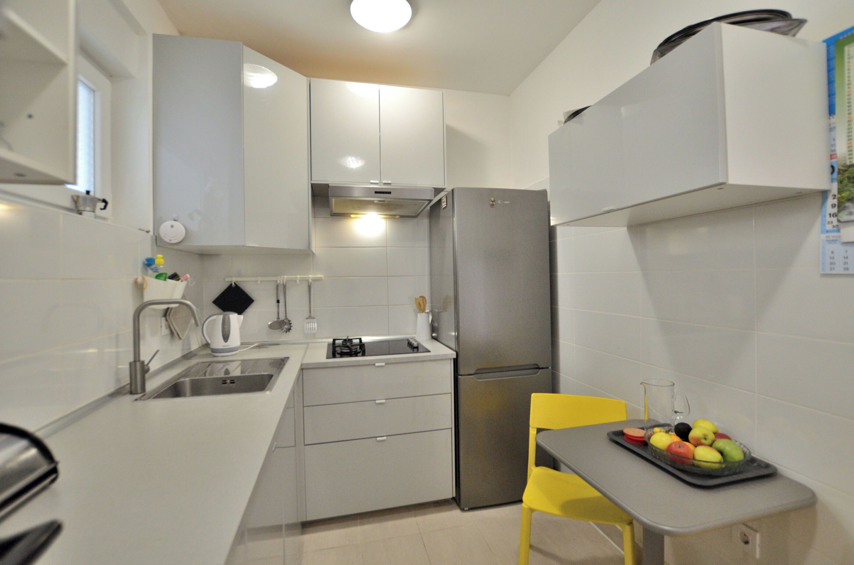 Apartment (A1) | Eigene Küche | Kühlschrank, Mikrowelle, Ofen, Herdplatte