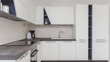 Apartment (A1) | Private kitchen | Fridge, oven, stovetop, dishwasher