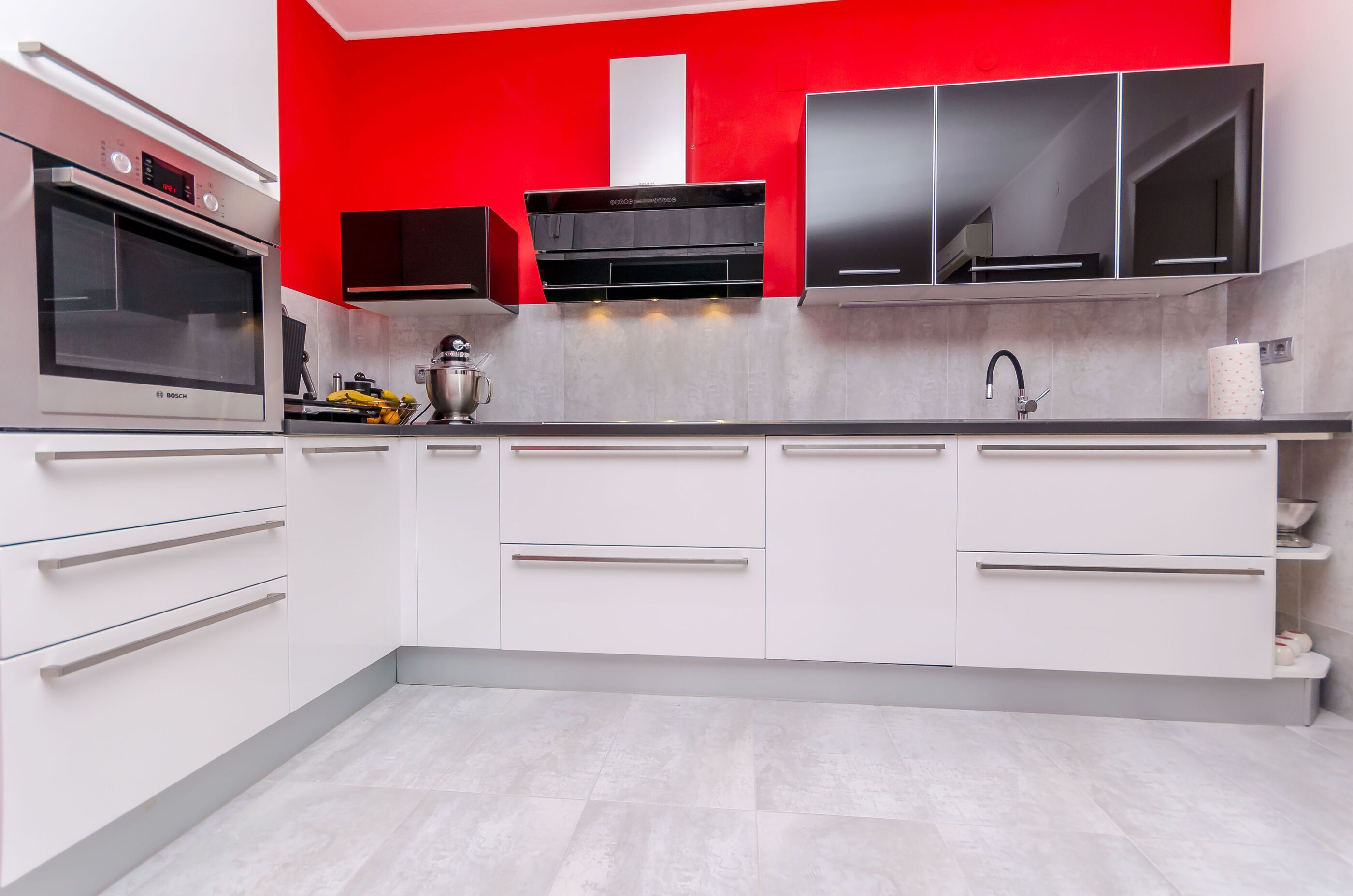 Departamento (A2) | Cocina privada | Refrigerador, microondas, parrilla de estufa y lavavajillas 