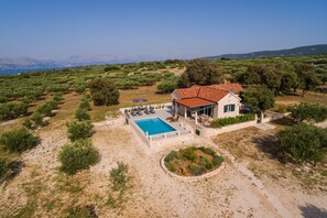 Aerial view - House Blato (Postira)