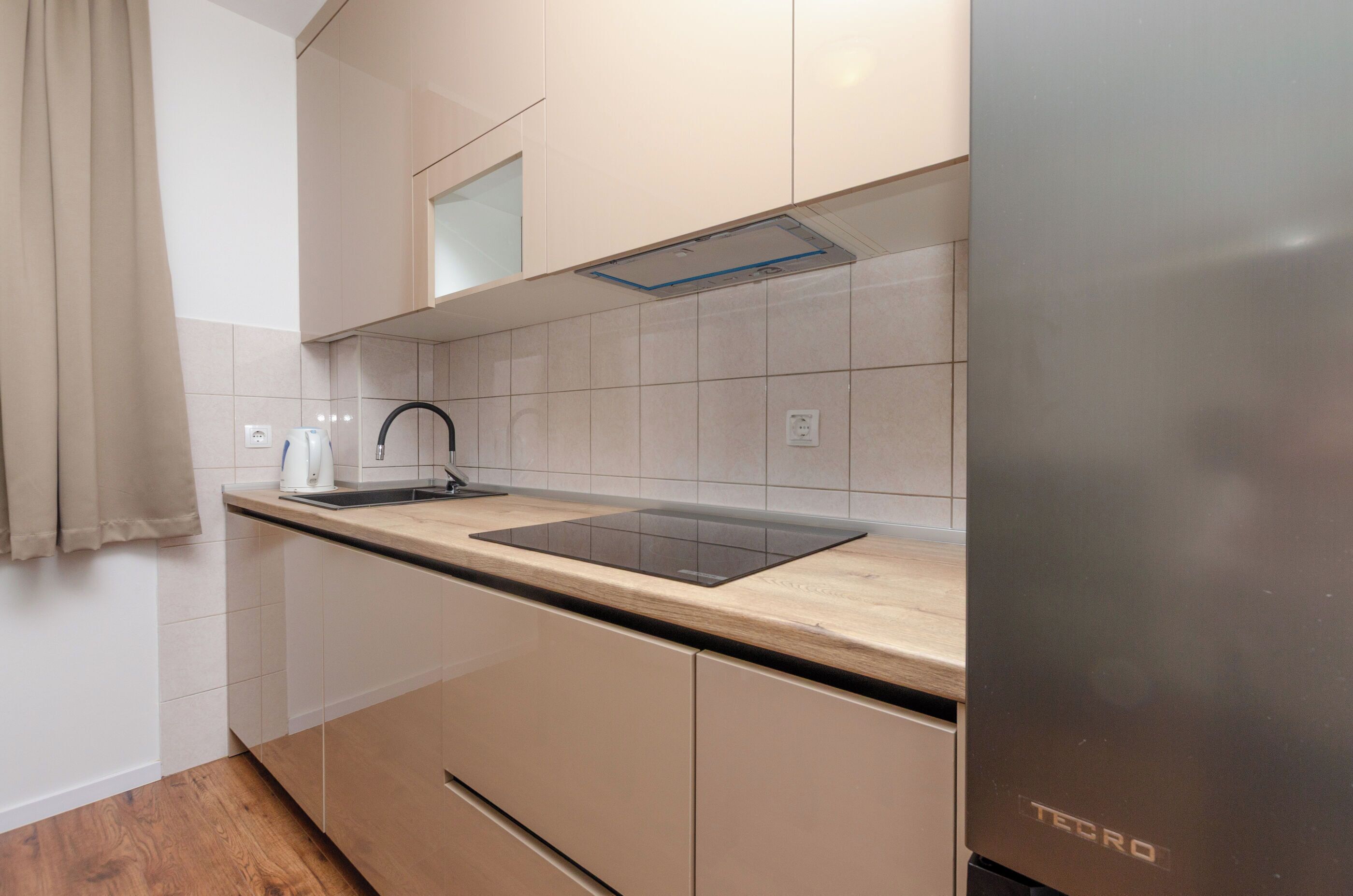 Apartment (A1) | Private kitchen | Fridge, stovetop, dishwasher, electric kettle