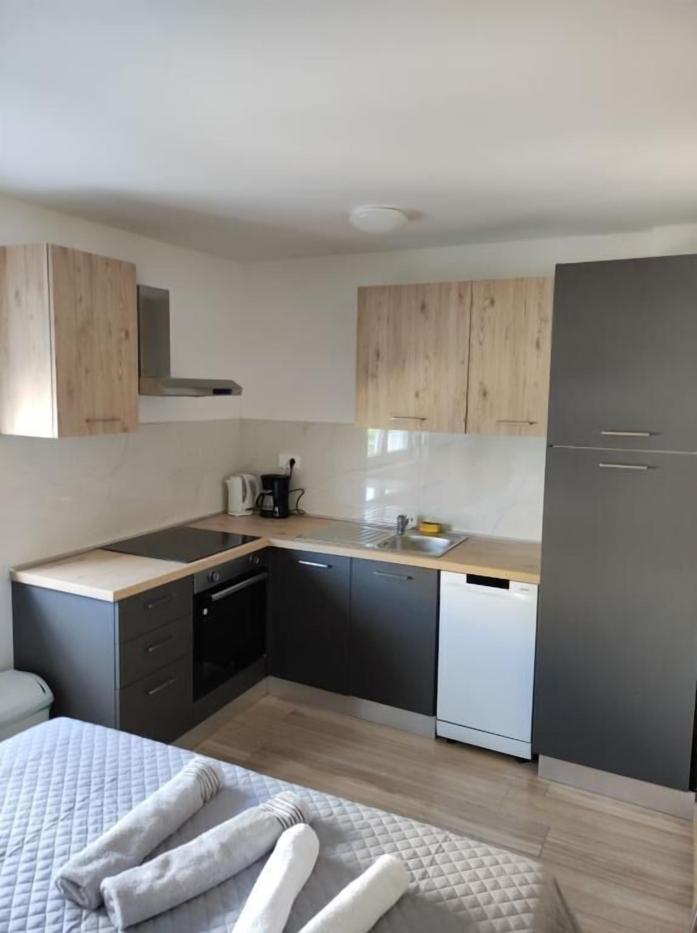 Studio (A4) | Cuisine privée | Réfrigérateur, plaque de cuisson, machine à expresso