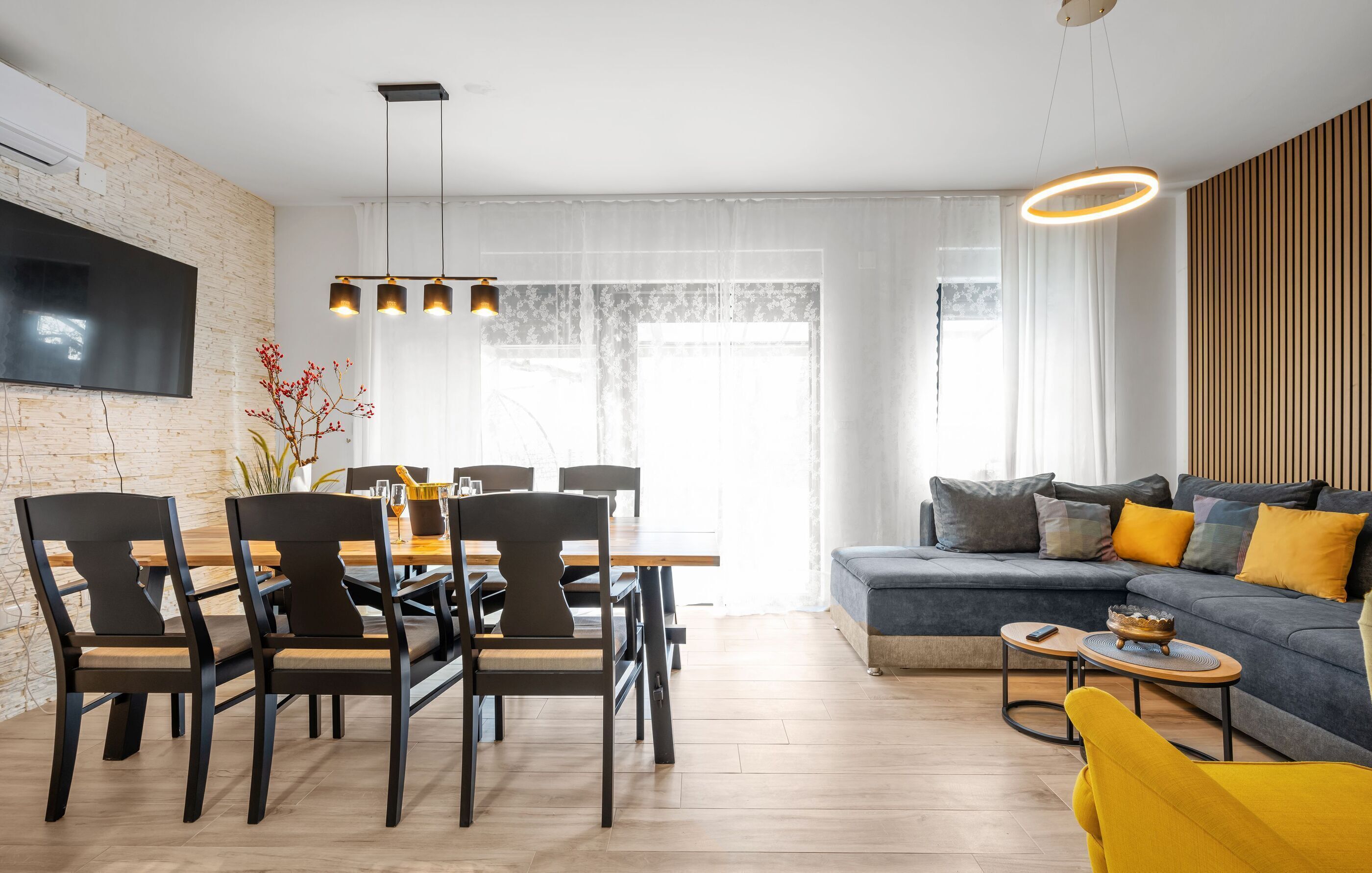Villa | Private kitchen | Fridge, microwave, oven, stovetop