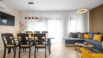 Villa | Private kitchen | Fridge, microwave, oven, stovetop