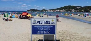 Vlak bij het strand