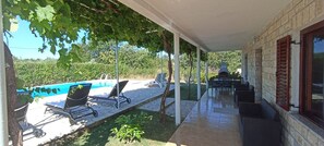 Outdoor dining - House Stone Curlew 6 (Benkovac)