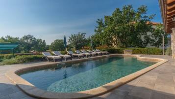 حمّام سباحة خارجي، مظلات على حمّام السباحة