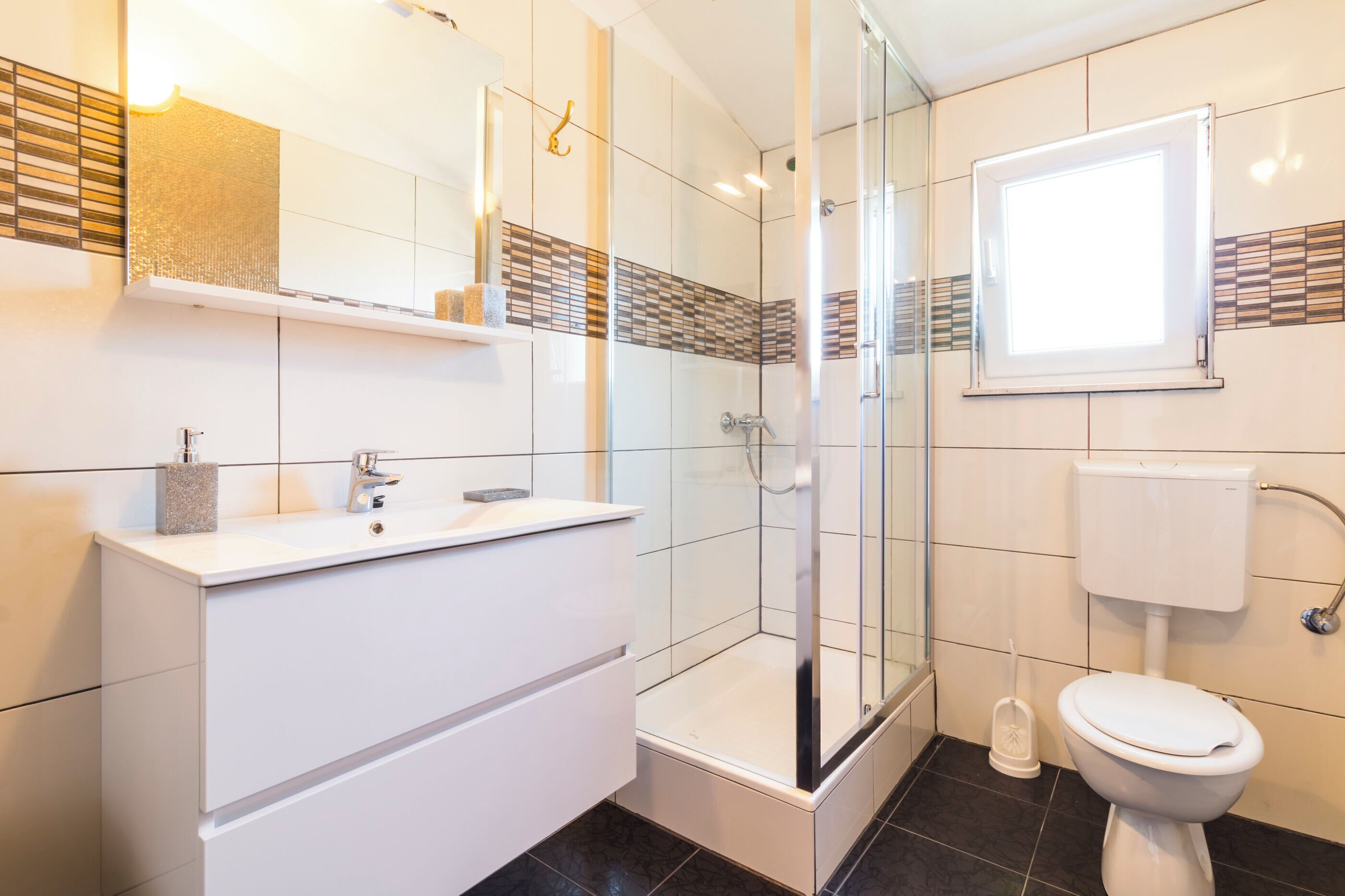 Appartamento (A1) | Bagno | Doccia, asciugamani