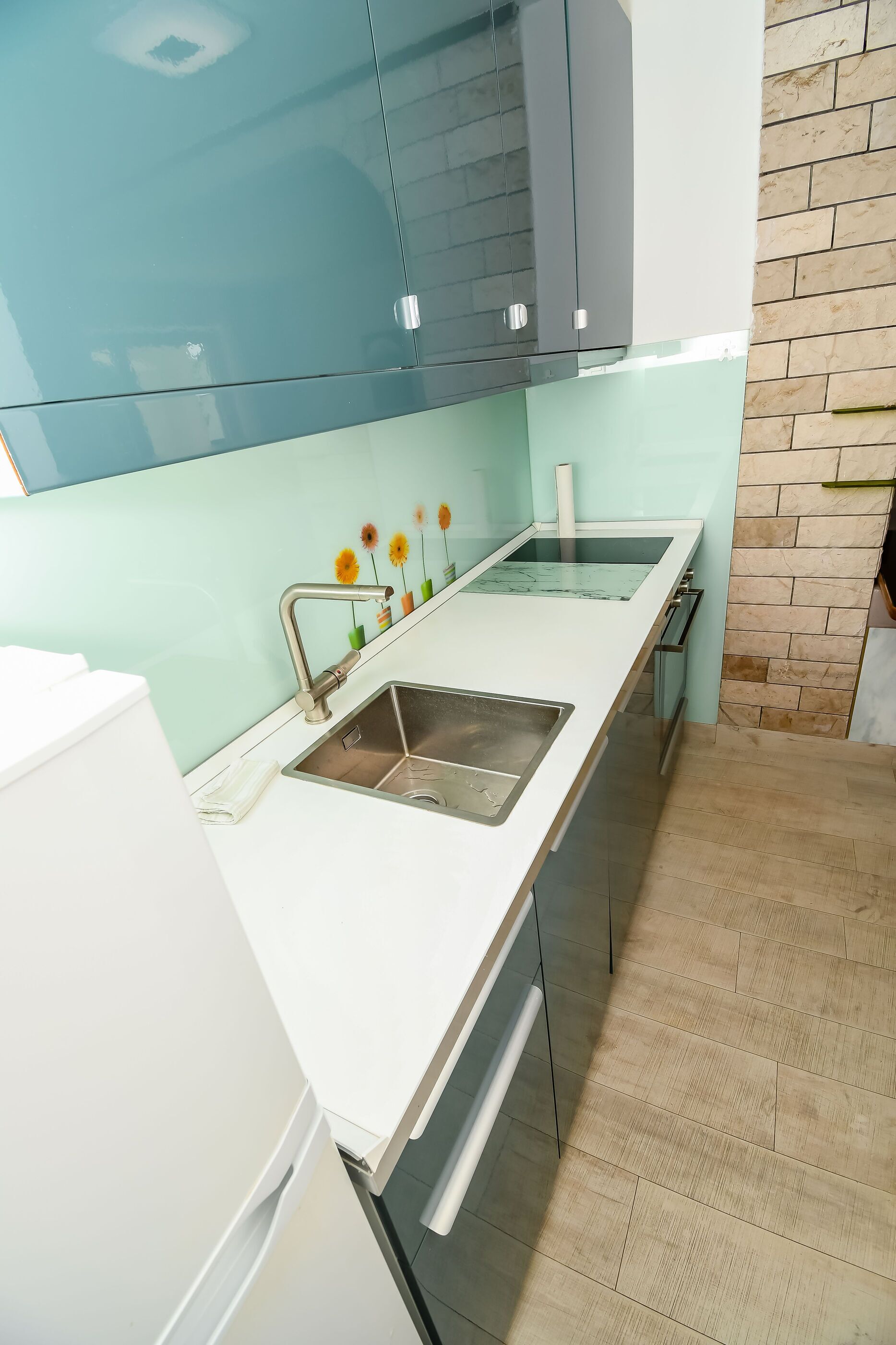 Villa | Private kitchen | Fridge, microwave, oven, stovetop