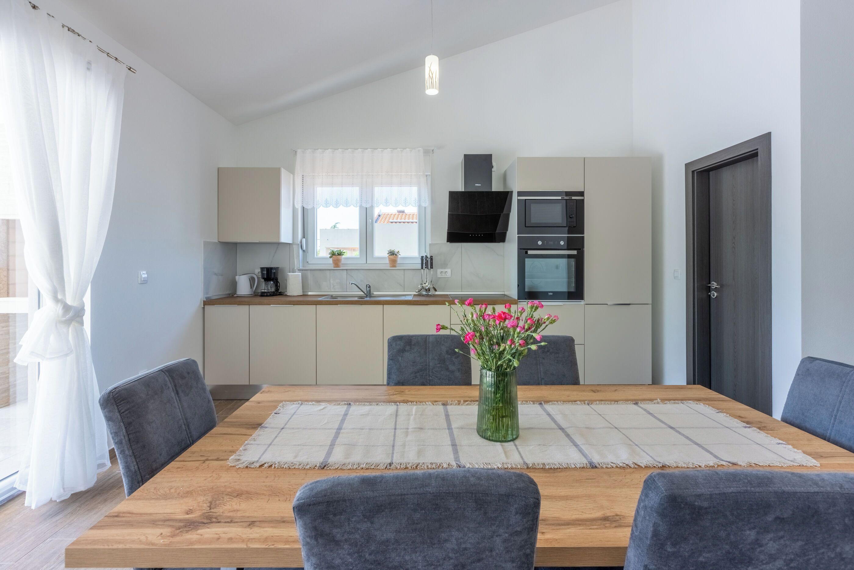 Villa | Private kitchen | Fridge, microwave, oven, stovetop