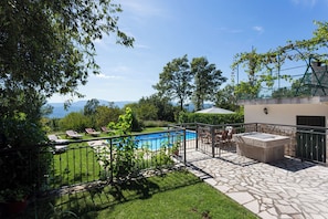 Piscina externa, piscina aquecida