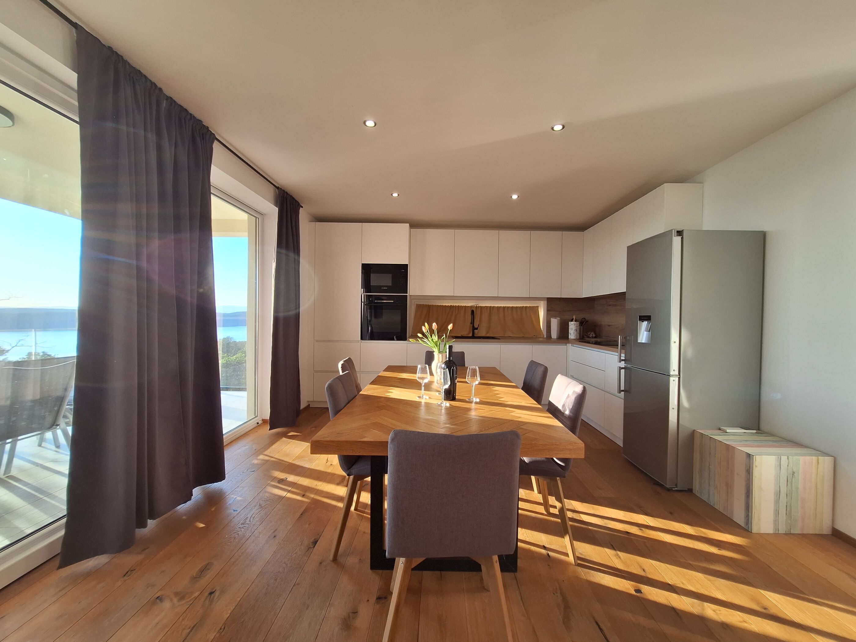 Apartment (A3) | Private kitchen | Fridge, oven, stovetop, espresso maker
