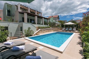 屋外プール、温水プール