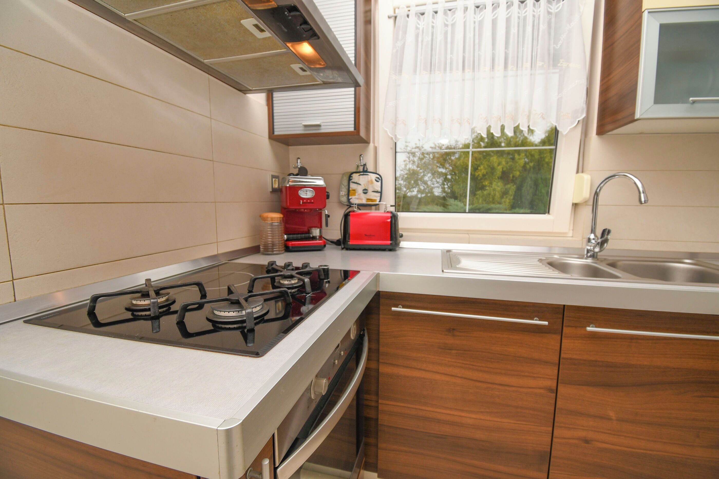 Villa | Private kitchen | Fridge, microwave, oven, stovetop